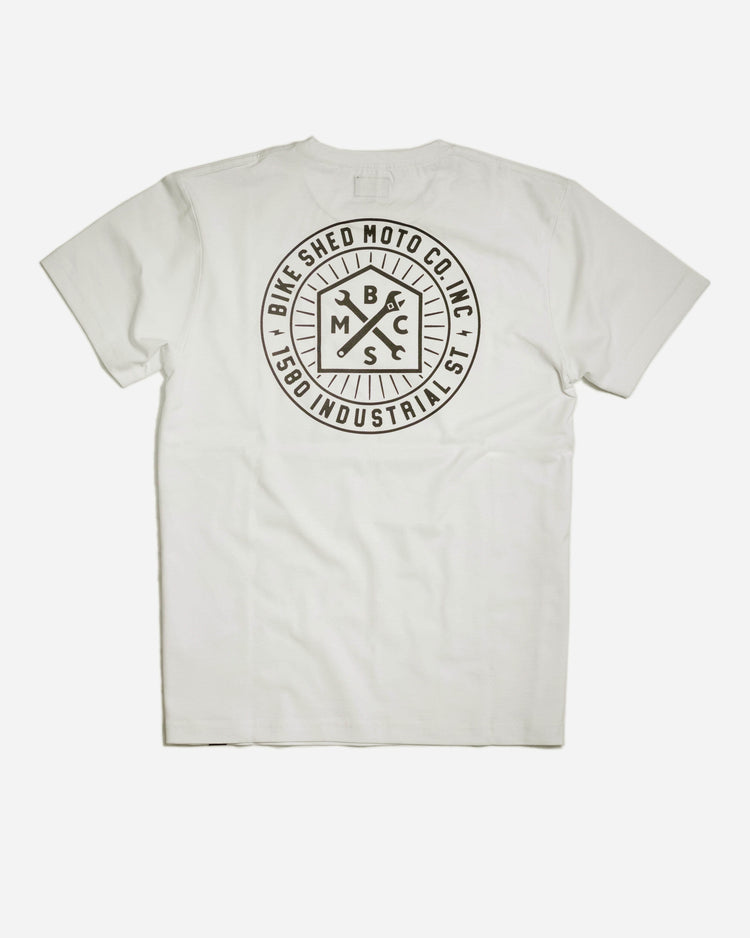 BSMC 1580 Roundel T Shirt - Vintage White, back