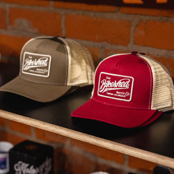 BSMC Inc. Cap - Khaki & Cream on a shelf