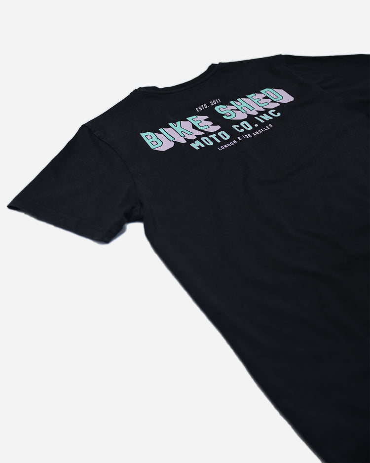 BSMC Billboard T-Shirt - Black, back logo close up