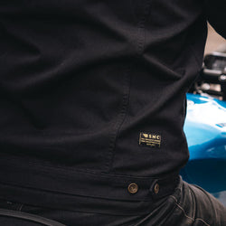 Logo close up of our BSMC Denim Jacket - Cordura Black