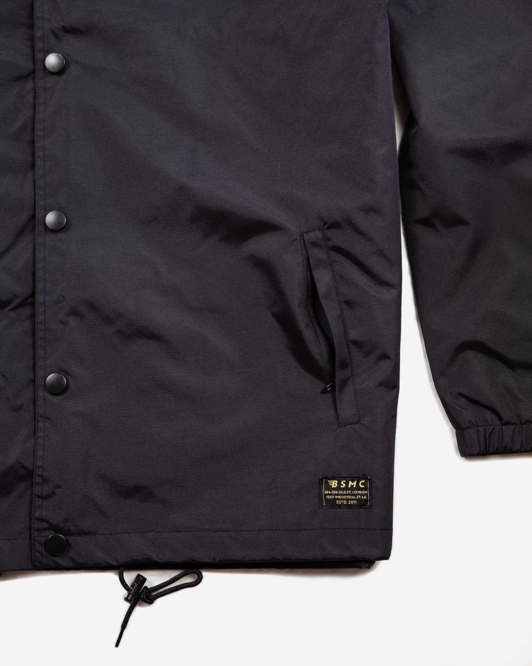 BSMC Company Coach Jacket - Black, pocket close up