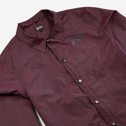 BSMC Company Coach Jacket - Burgundy, front close up