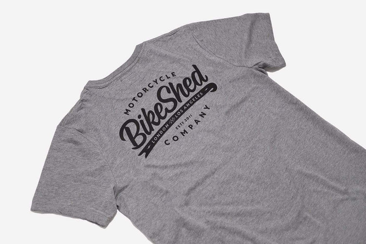 BSMC Company T-Shirt - Grey, back close up