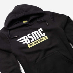 BSMC DT Overhead Hoodie - Black, side on close up