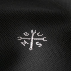 BSMC Embroidered Club Waffle - Black, logo close up