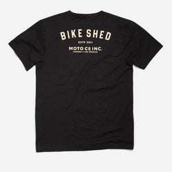 BSMC ESTD. Pocket T Shirt - Black & Gold, back