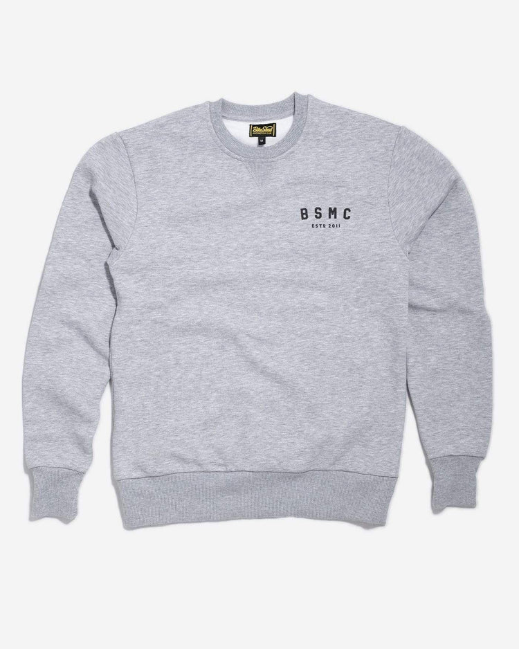BSMC ESTD. Sweatshirt - Grey Marl, front