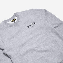 BSMC ESTD. Sweatshirt - Grey Marl, front side on