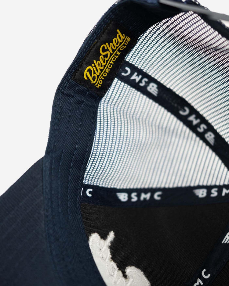 BSMC Garage Cap - Navy/White, inside