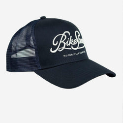 BSMC Garage Cap - Navy/White, side on