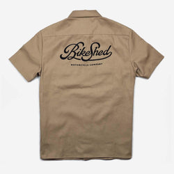 BSMC Garage Shirt - Tan & Black, back