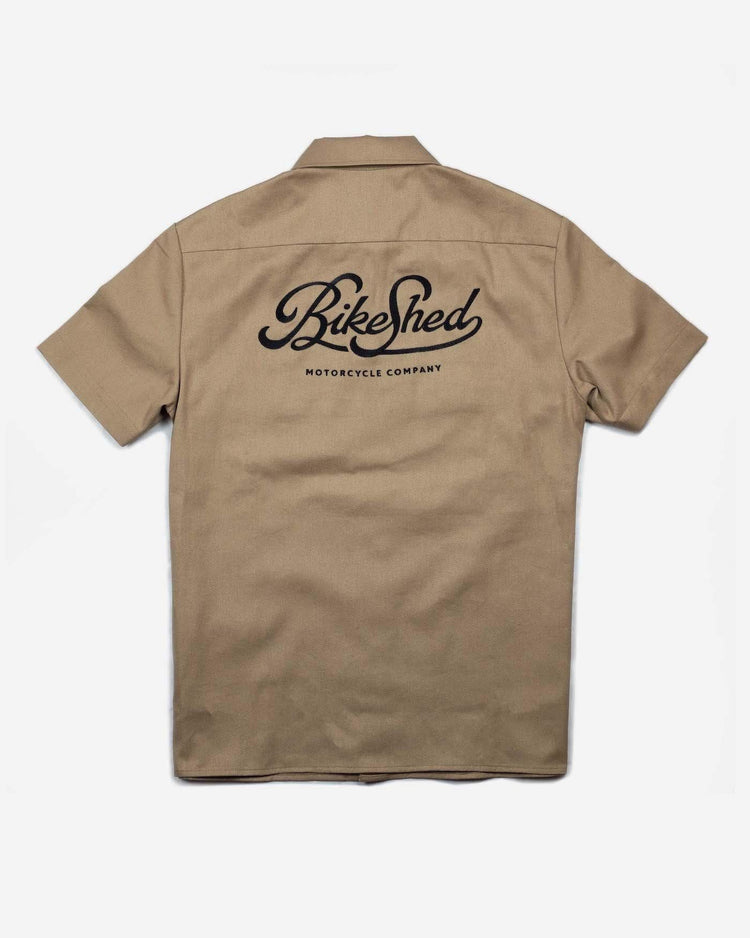 BSMC Garage Shirt - Tan & Black, back