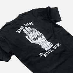 BSMC Handmade T Shirt - Black & White, back print side on
