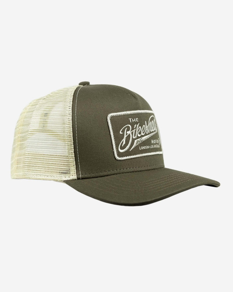 BSMC Inc. Cap - Khaki & Cream, side on