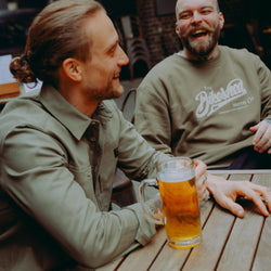 Liam in Inc Applique Sweatshirt Khaki with Steve