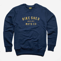 BSMC Moto Co. Sweat - Navy/Mustard, front