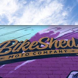 Bike Shed Logo, mural on LA venue