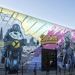 Bike Shed LA Mural painting