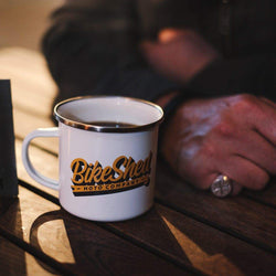 BSMC Mural Mug with coffee
