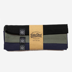 BSMC Neck Tube Trio - Black, green & navy, front on