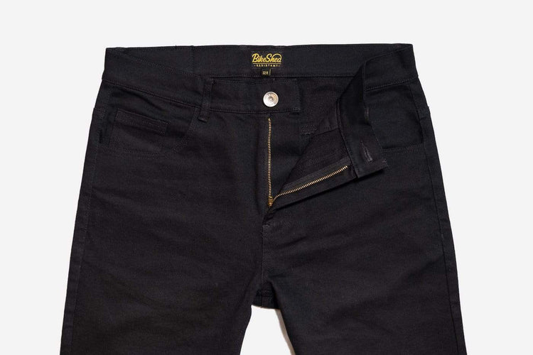 BSMC Protective - Road Jean - Black, zip fly and button