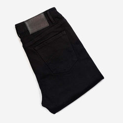 BSMC Resistant Women's Skinny Jean - Black, folded showing rear pocket