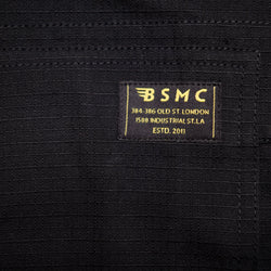 BSMC Ripstop Utility Shirt MKII - BLACK, logo close up