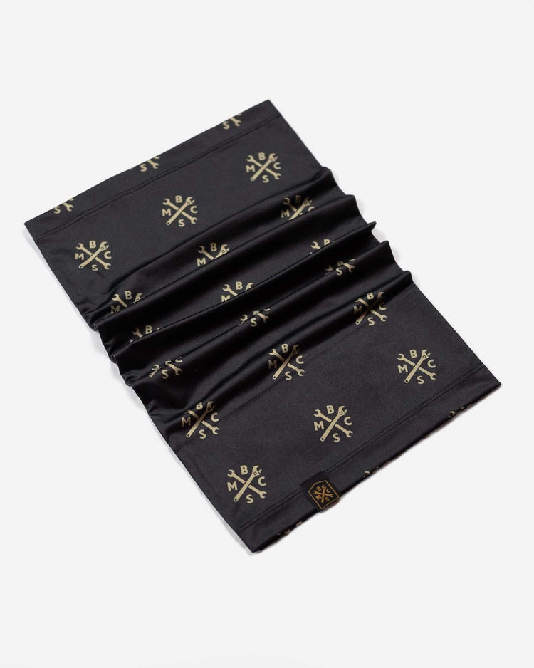 BSMC Spanners Neck Tube - Black/Gold, folded