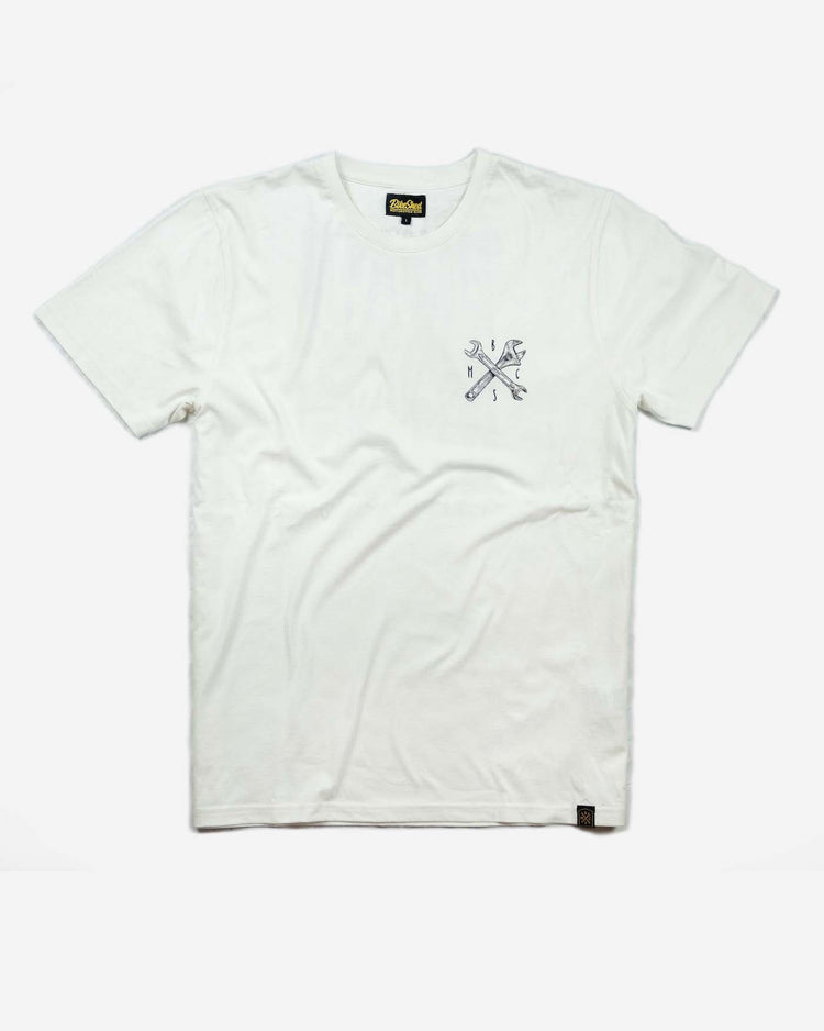 BSMC Toolkit T Shirt - White, front