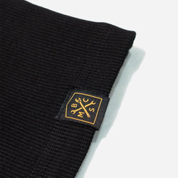 BSMC Women's Garage Vest - Black, hem tag close up