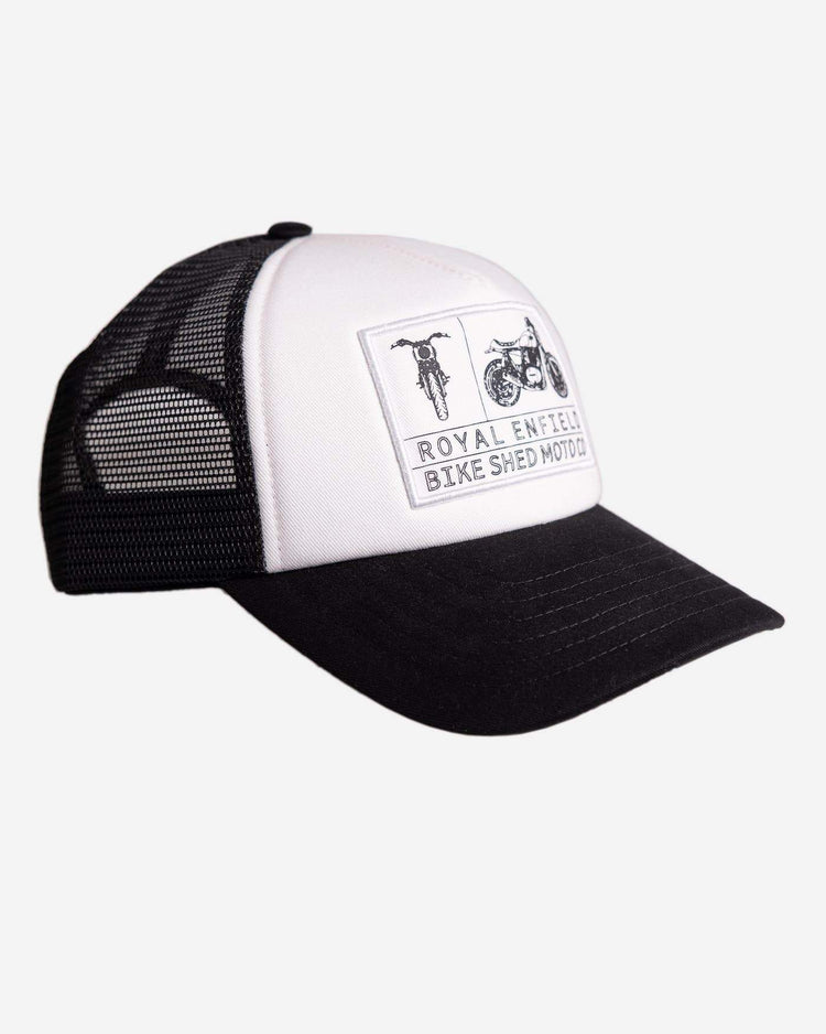 BSMC x Royal Enfield Aspect Cap - Black & White, side on