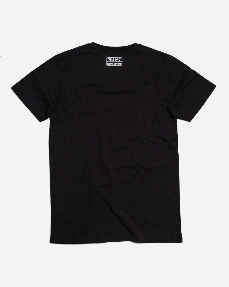 BSMC x Royal Enfield Vinplate T Shirt - Black, back