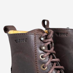 BSMC X Umberto Luce Boot - Coffee Brown, logo close up