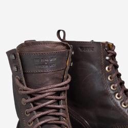 BSMC X Umberto Luce Boot - Coffee Brown, logo close up