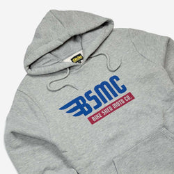 BSMC XR Overhead Hoodie - Grey, side on close up