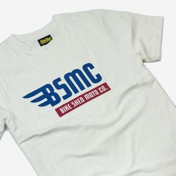 BSMC XR T Shirt - Off White, side on close up