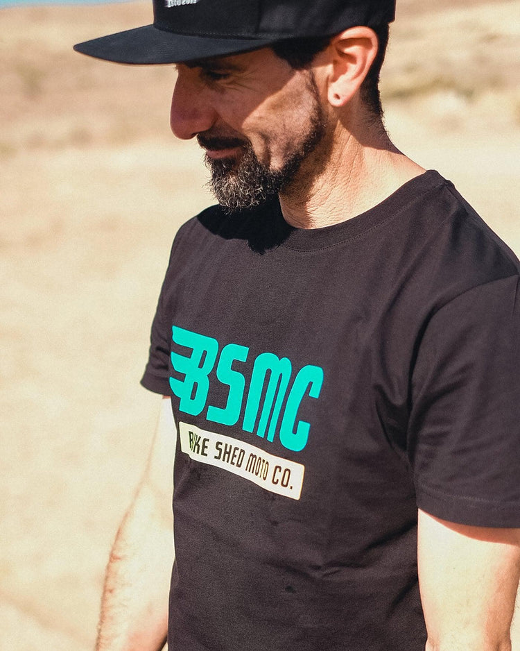 Model wearing our BSMC XT T Shirt - Black