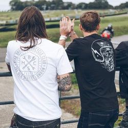 Model wearing our BSMC Zeus T Shirt
