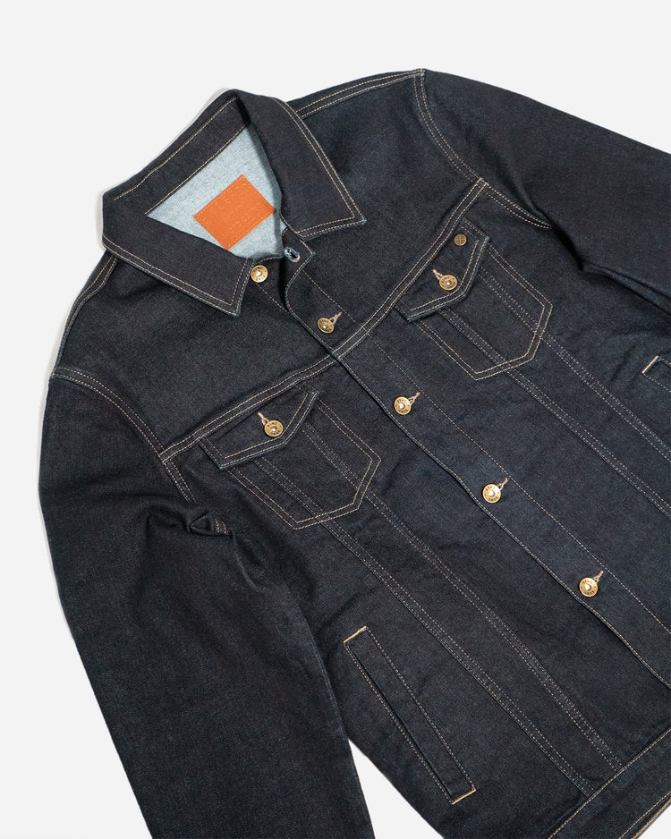 BSMC Denim Jacket - Resistant Indigo, side on