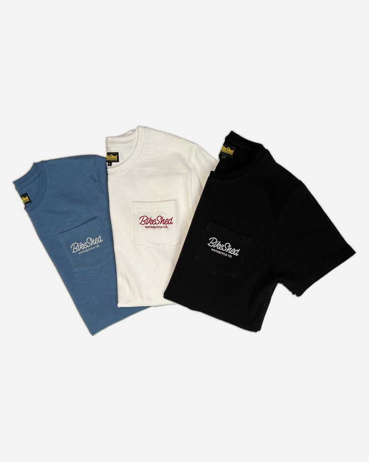 BSMC Chain T Shirt - Black, Off White & Blue Trio
