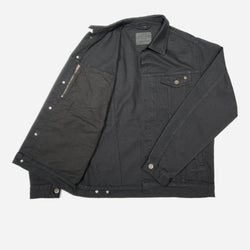 BSMC Denim Jacket - Cordura Black, one side open