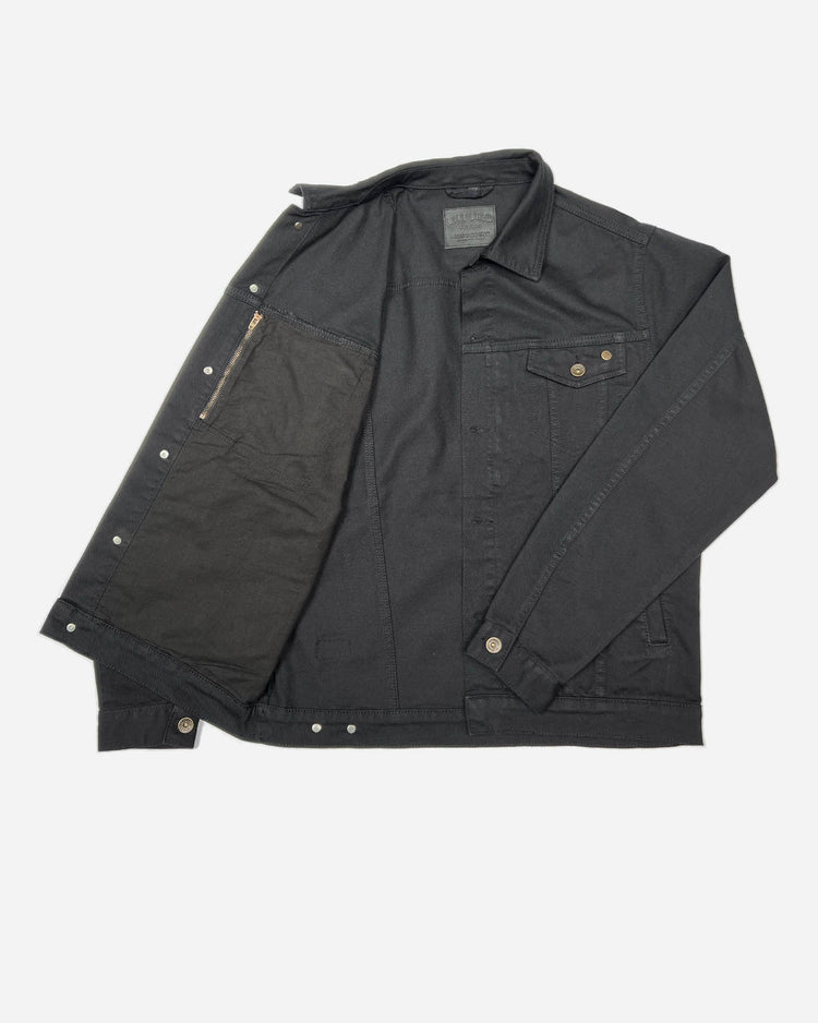 BSMC Denim Jacket - Cordura Black, one side open