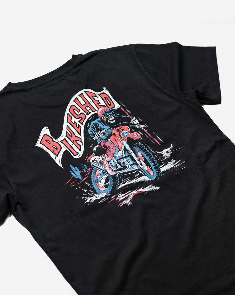 BSMC Dead Dakar Doug T Shirt - Black, back print close up