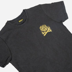 BSMC Speed Demon T-Shirt - Washed Black, side on close up