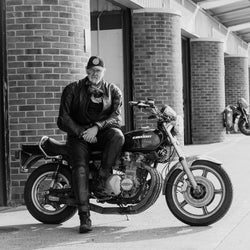 Member wearing our BSMC Roundel Patch Cap - Black