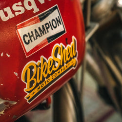 BSMC Sticker on a Husqvarna