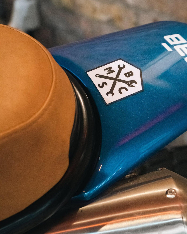 BSMC Sticker on a Dab Motorcycles bike