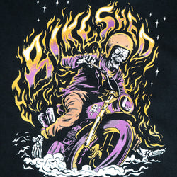 BSMC Speed Demon T-Shirt - Washed Black, back logo close up