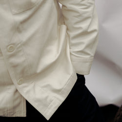 BSMC Chain Chore Jacket - Ecru, hem and cuff detail