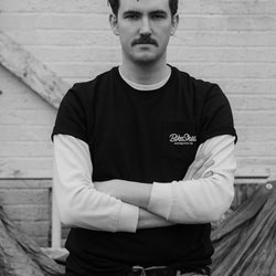 Joe looking stern in our BSMC Chain Slub T Shirt - Black
